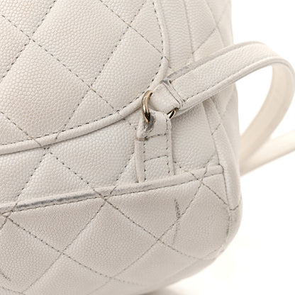 Chanel Caviar Quilted Mini Urban Spirit Backpack White 14 of 30