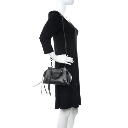 Balenciaga Smooth Calfskin Neo Classic Black Hardware Mini City Gunmetal 2 of 10