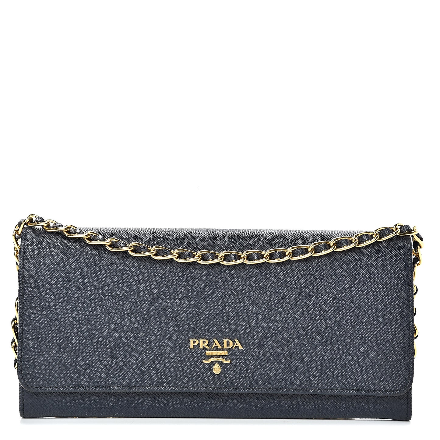 Saffiano Metal Oro Chain Wallet Baltico