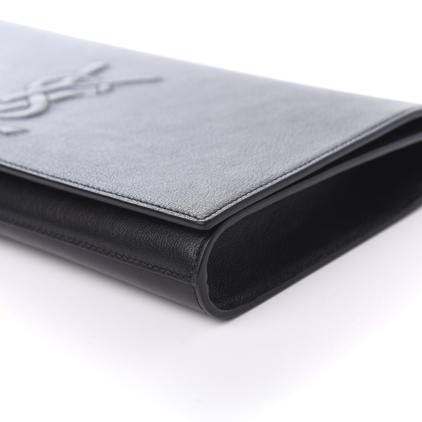 Calfskin Monogram Large Belle De Jour Clutch Black