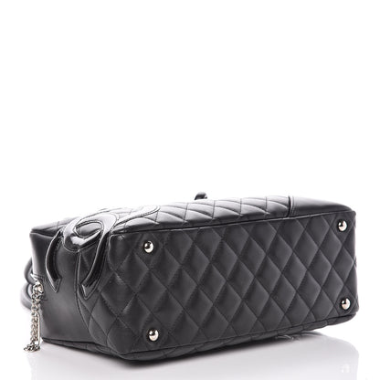 Chanel Calfskin Quilted Large Cambon Bowler Black 4 of 13