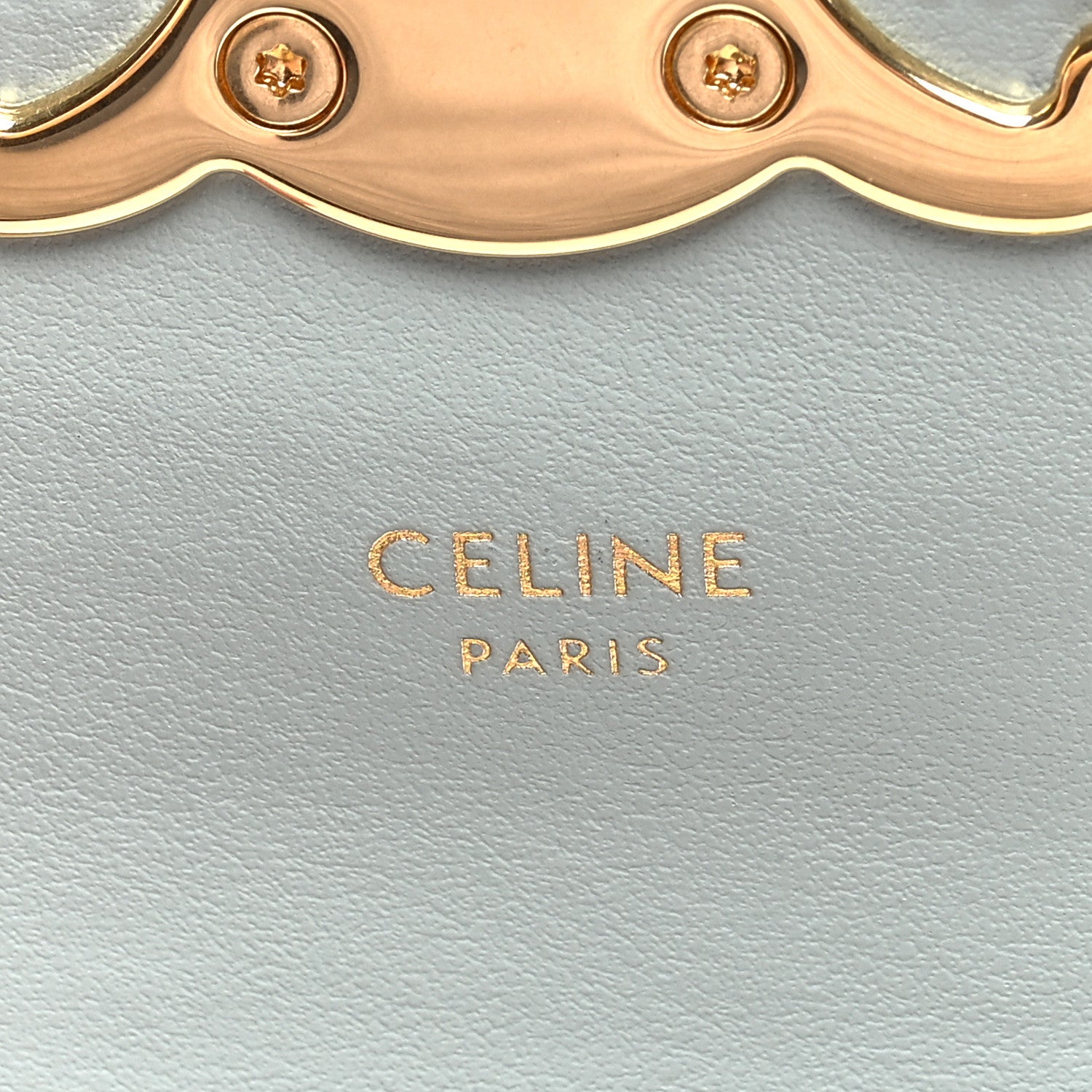 Celine Shiny Calfskin Mini Triomphe Soft Blue 6 of 9