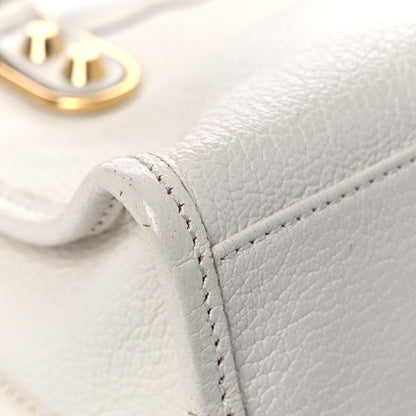 Balenciaga Chevre Gold Metallic Edge Hardware Mini City White 10 of 22