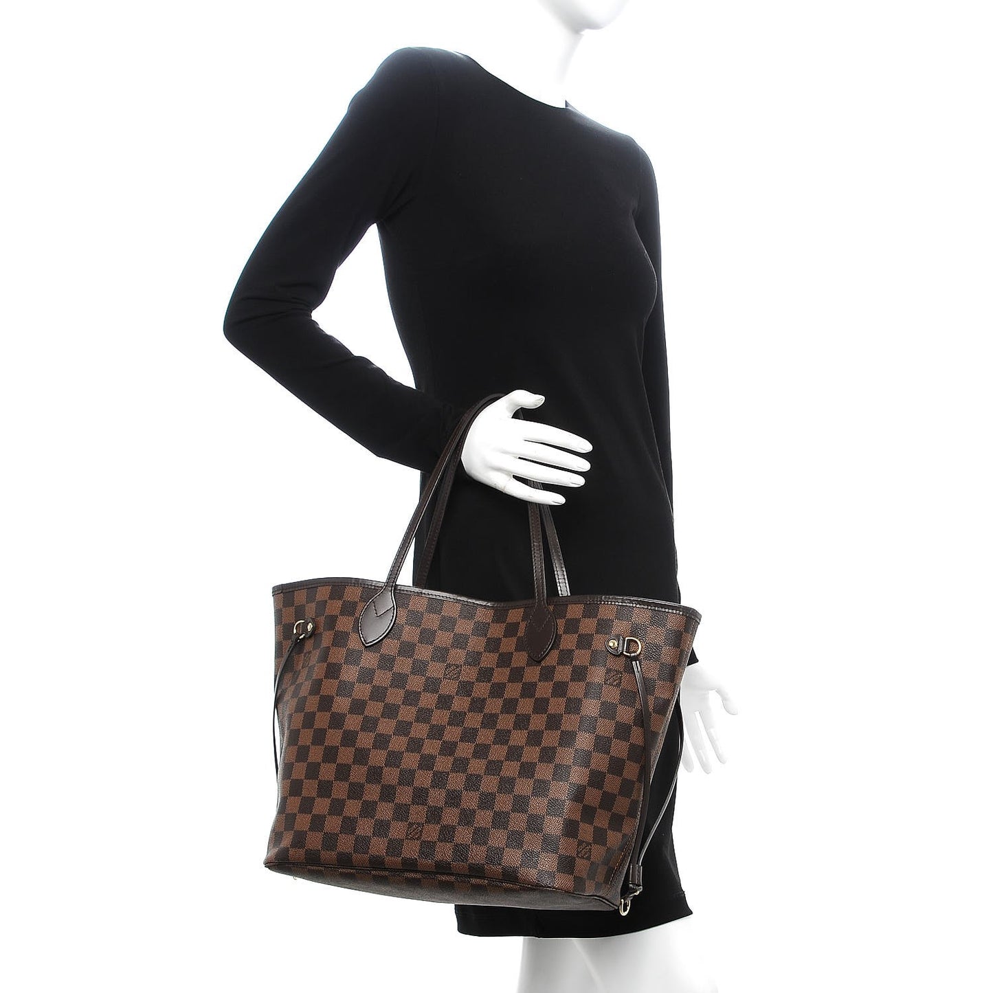 Damier Ebene Neo Neverfull MM Rose Ballerine