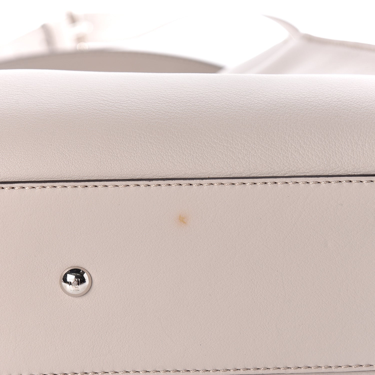 Fendi Vitello Seta Shiny Nappa Medium Peekaboo Iconic Satchel Grigio Polvere Bordeaux 10 of 12