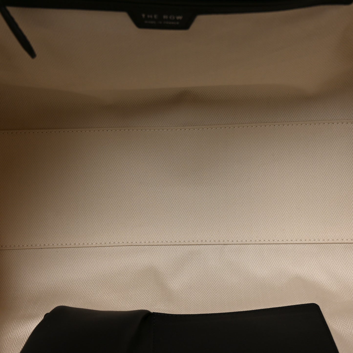 Polished Saddle Calfskin Marlo 17 Tote Bag Black