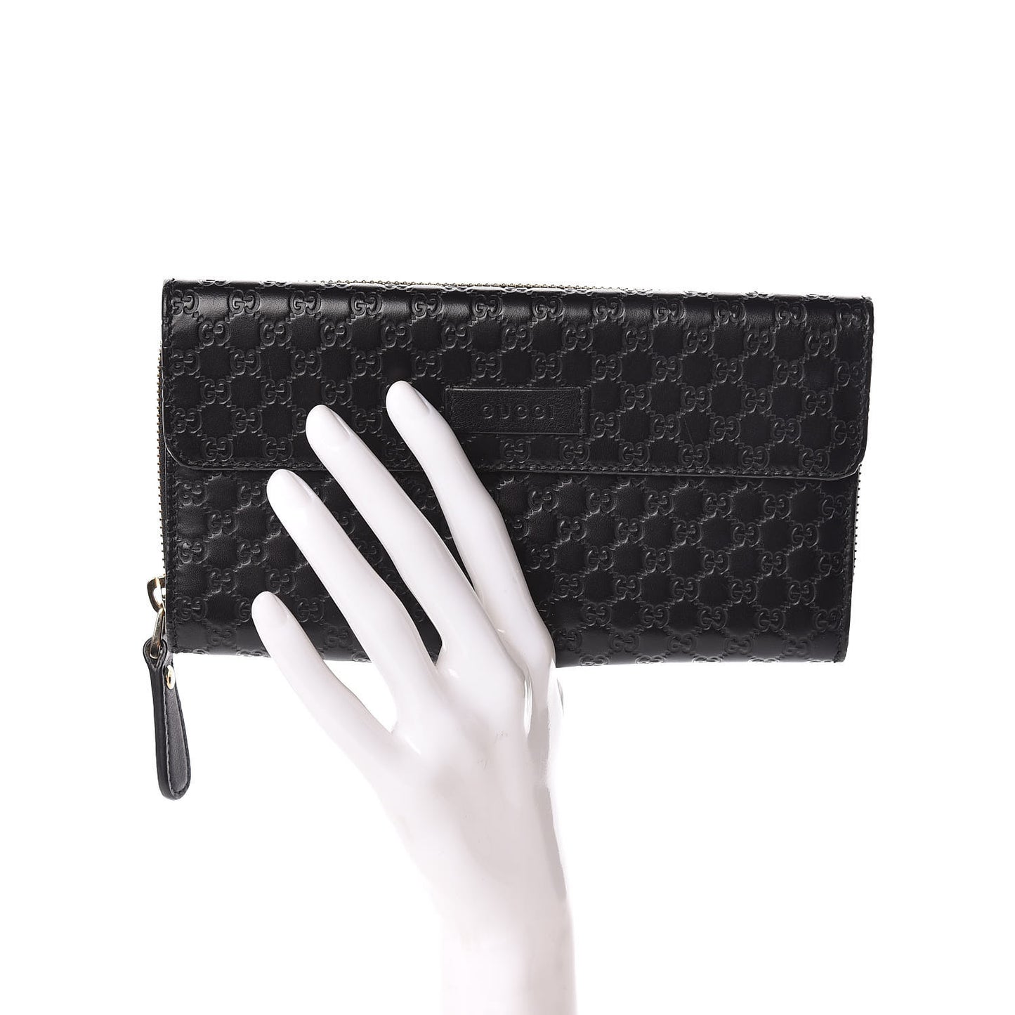 Soft Microguccissima Continental Zip Wallet Black