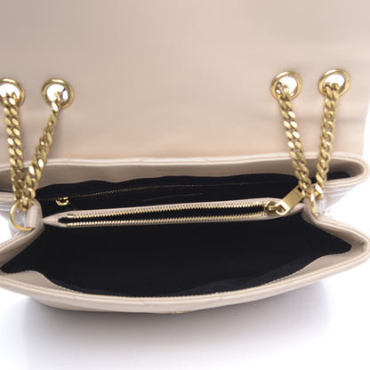 Saint Laurent Calfskin Y Quilted Monogram Medium Loulou Chain Satchel Nude Powder 5 of 10