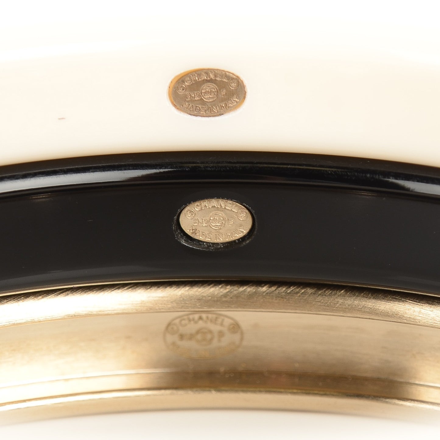 Resin Metal CC Bangle Set of 3