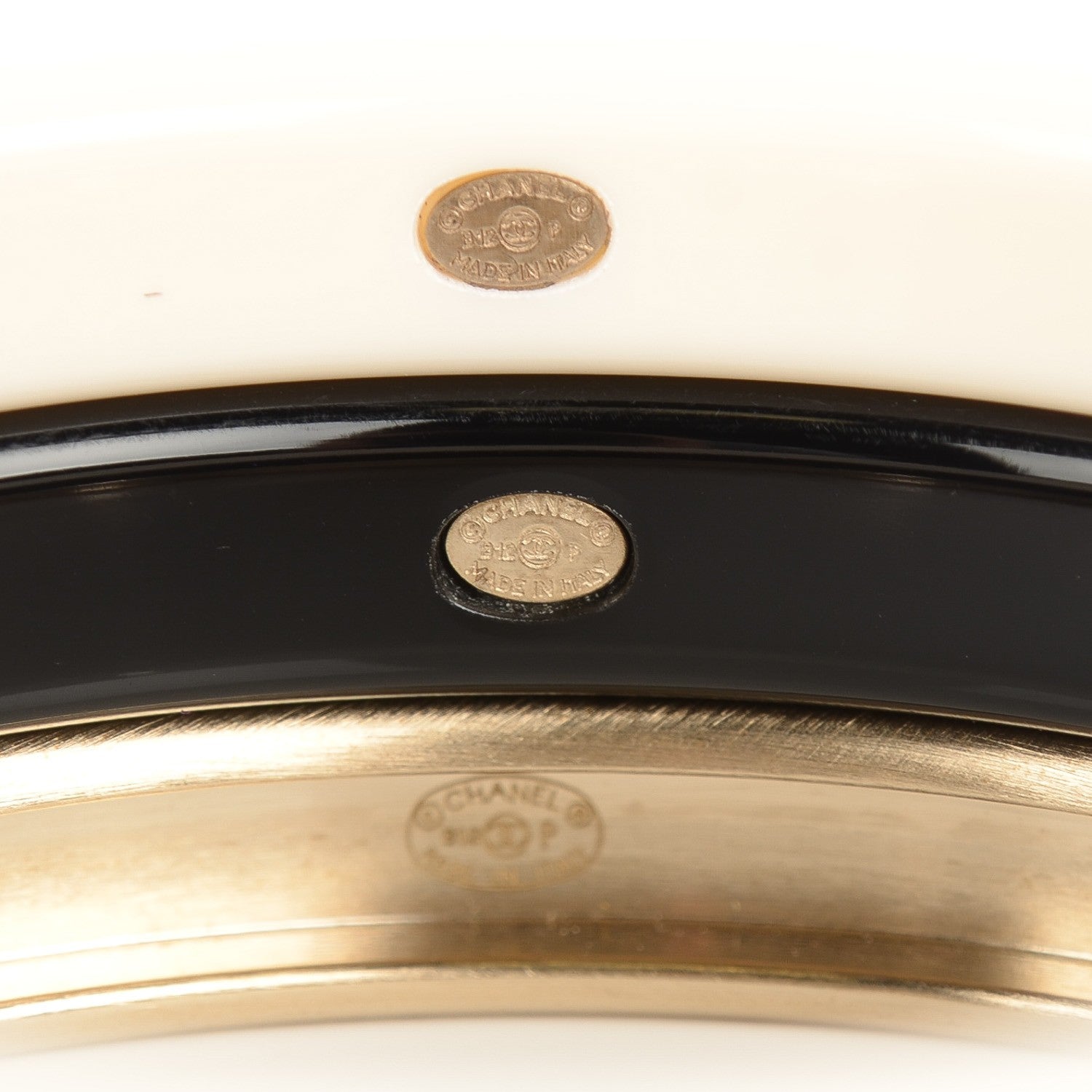 Chanel Resin Metal CC Bangle Set of 3 5 of 6