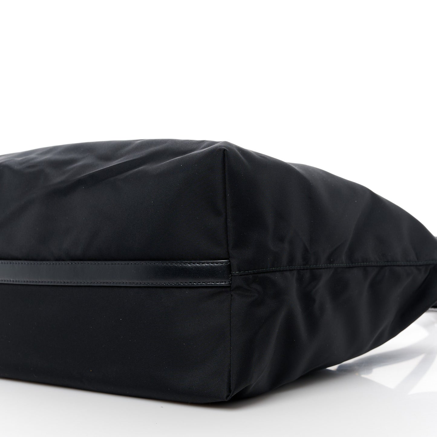 Tessuto Nylon Soft Calf Shopping Tote Black
