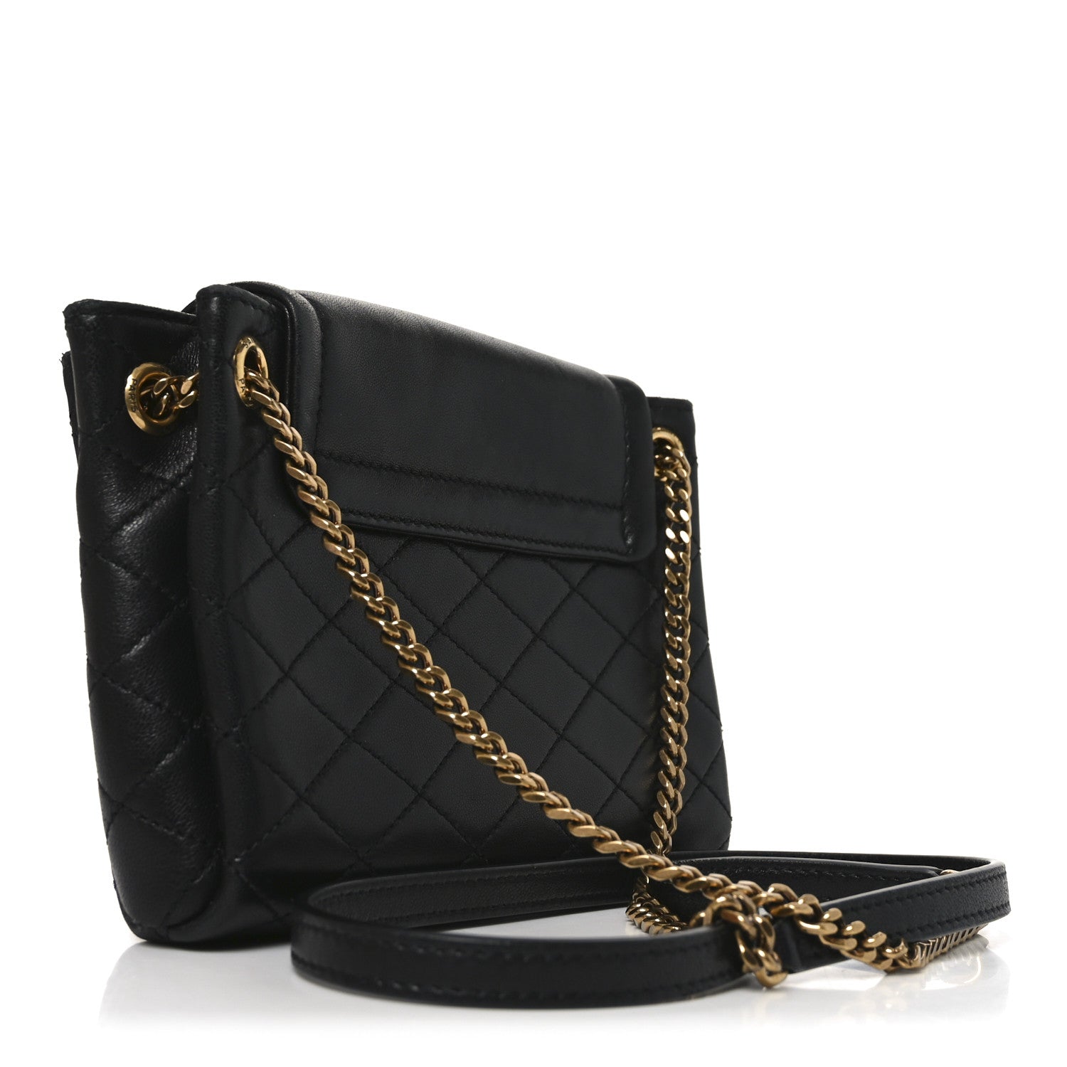 Saint Laurent Lambskin Quilted Monogram Mini Nolita Black 4 of 21