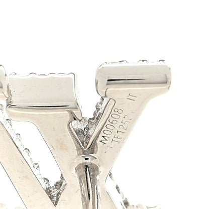 Louis Vuitton Crystal LV Iconic Earrings Silver 4 of 4