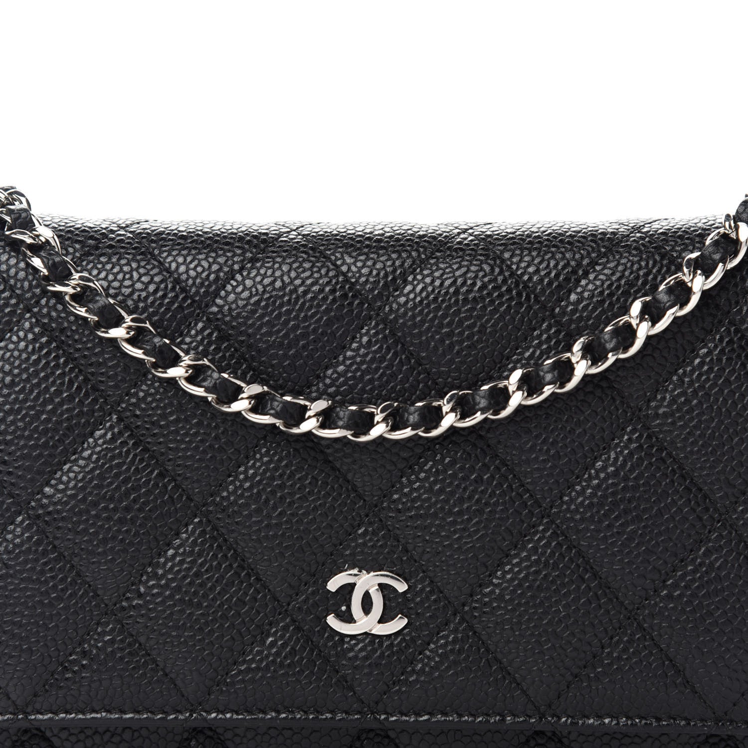 Chanel Caviar Quilted Wallet On Chain WOC Black 11 of 12