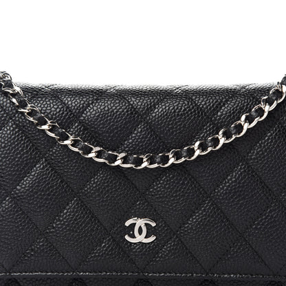 Chanel Caviar Quilted Wallet On Chain WOC Black 11 of 12