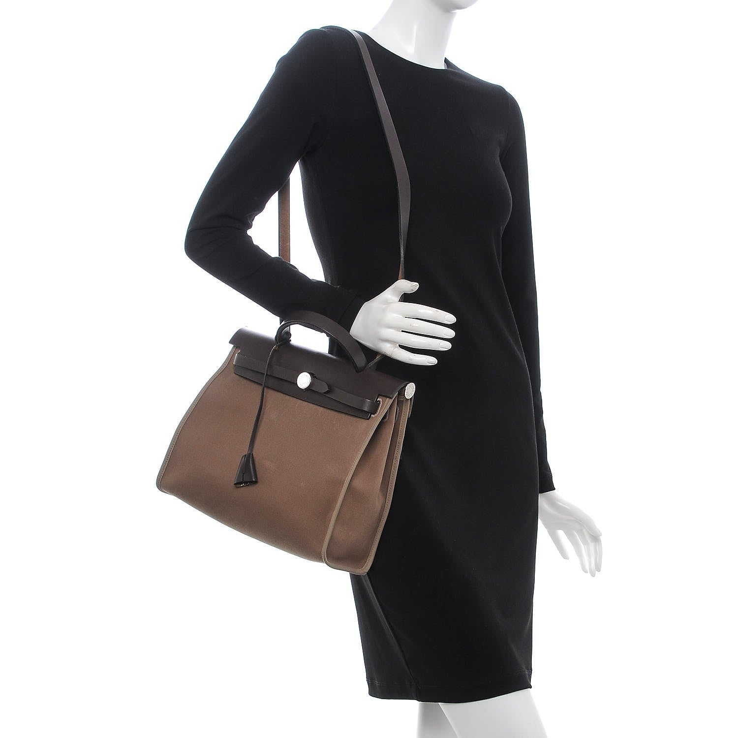 Hermes Vache Hunter Toile Herbag Zip 31 PM Etoupe Ebene 2 of 16