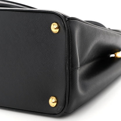 Prada Saffiano Medium Galleria Double Zip Tote Black 9 of 9