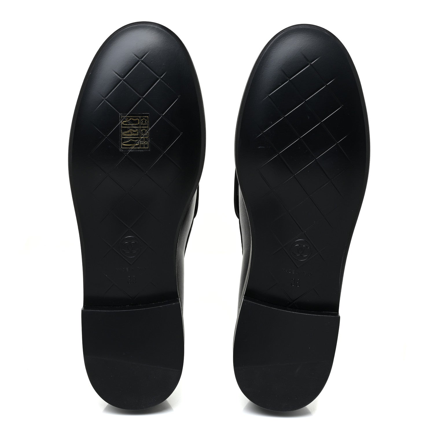 Chanel Lambskin Quilted CC Turnlock Loafers 38 Black 5 of 9