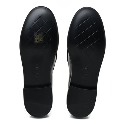 Chanel Lambskin Quilted CC Turnlock Loafers 38 Black 5 of 9