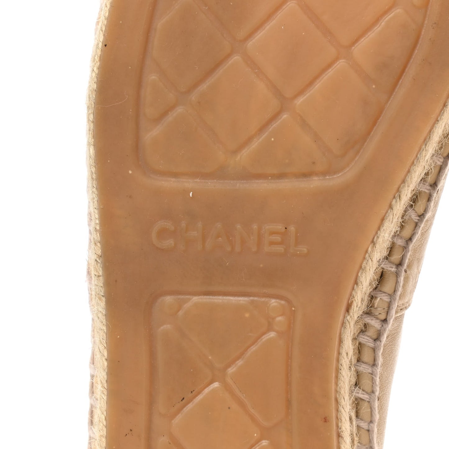 Lambskin CC Espadrilles 39 Beige Black