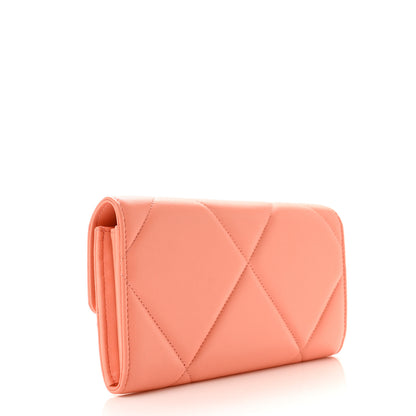 Chanel Lambskin Quilted Chanel 19 Flap Wallet Light Pink 3 of 9