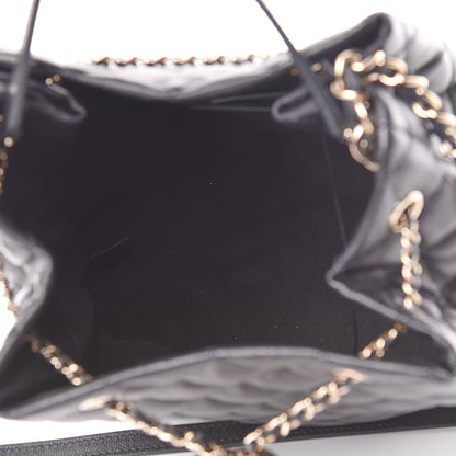 Chanel Caviar Quilted Large Rolled Up Bucket Drawstring Bag Black 6 of 13