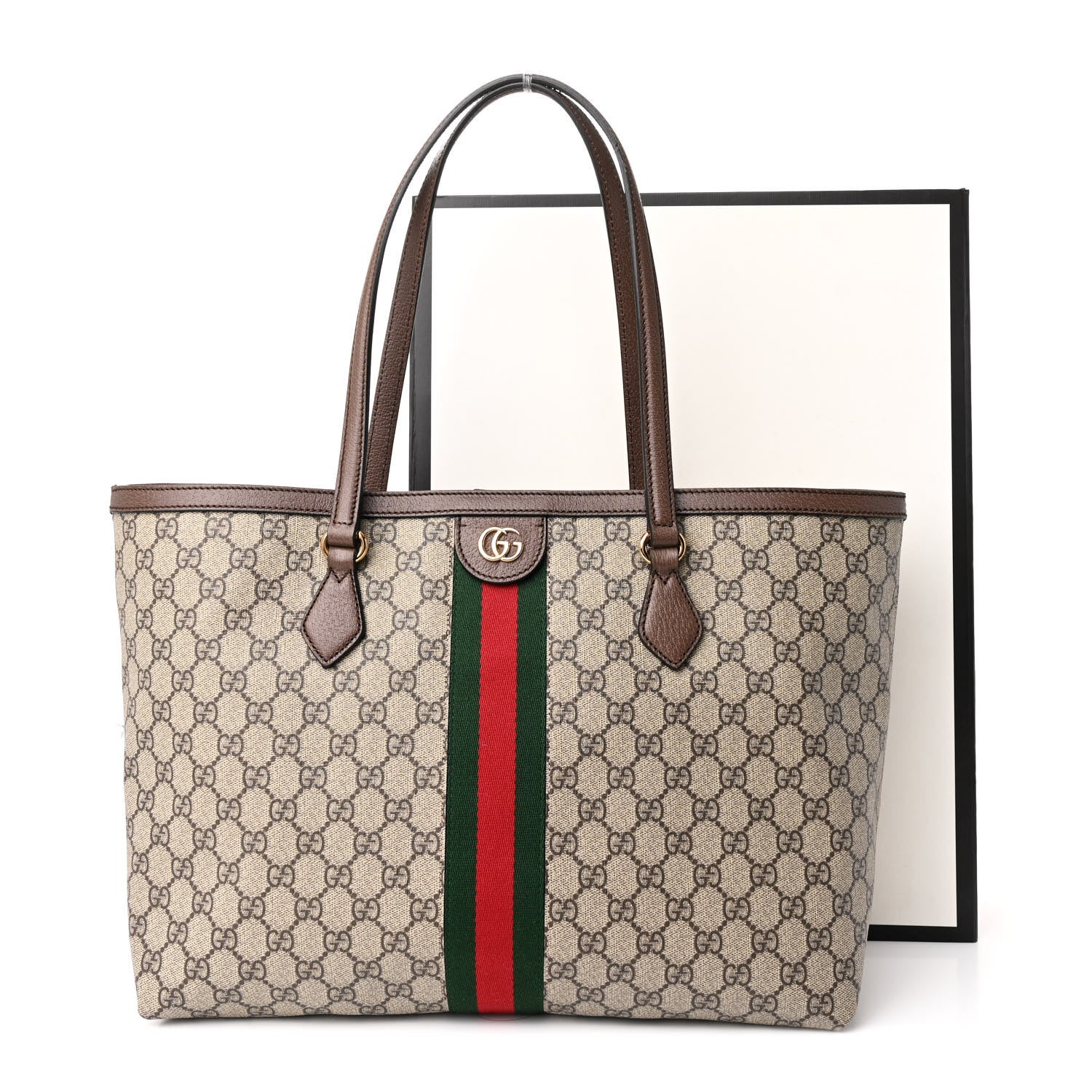 Gucci GG Supreme Monogram Medium Ophidia Shopping Tote Brown 11 of 11