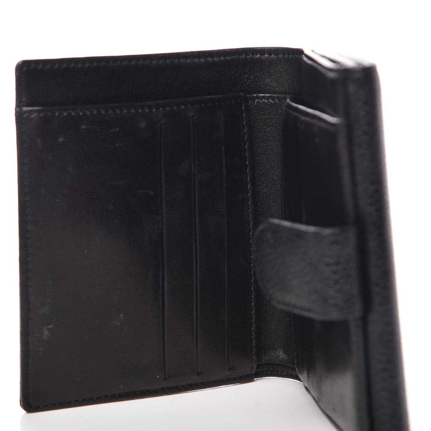 Caviar Timeless CC Compact French Wallet Black