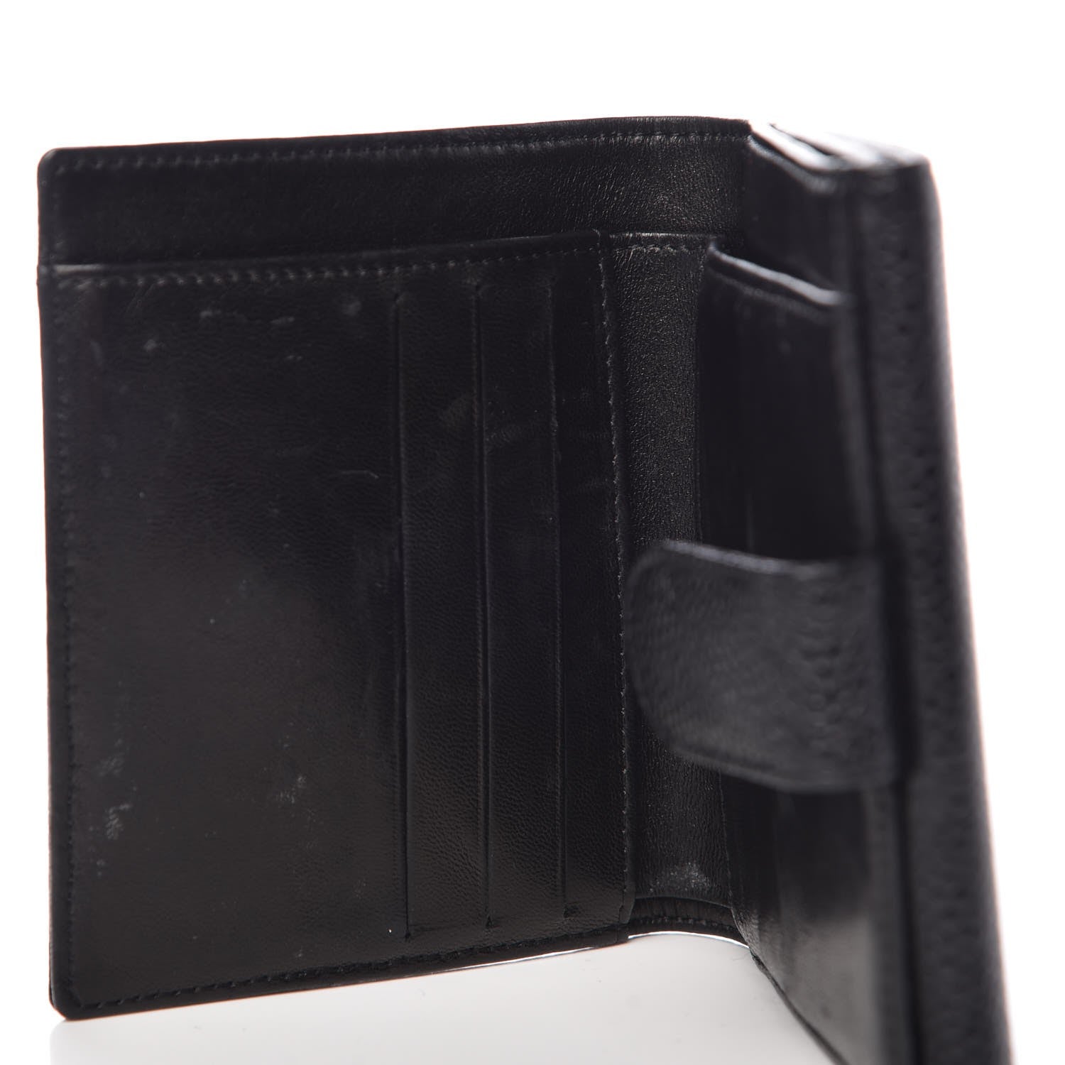 Chanel Caviar Timeless CC Compact French Wallet Black 9 of 11