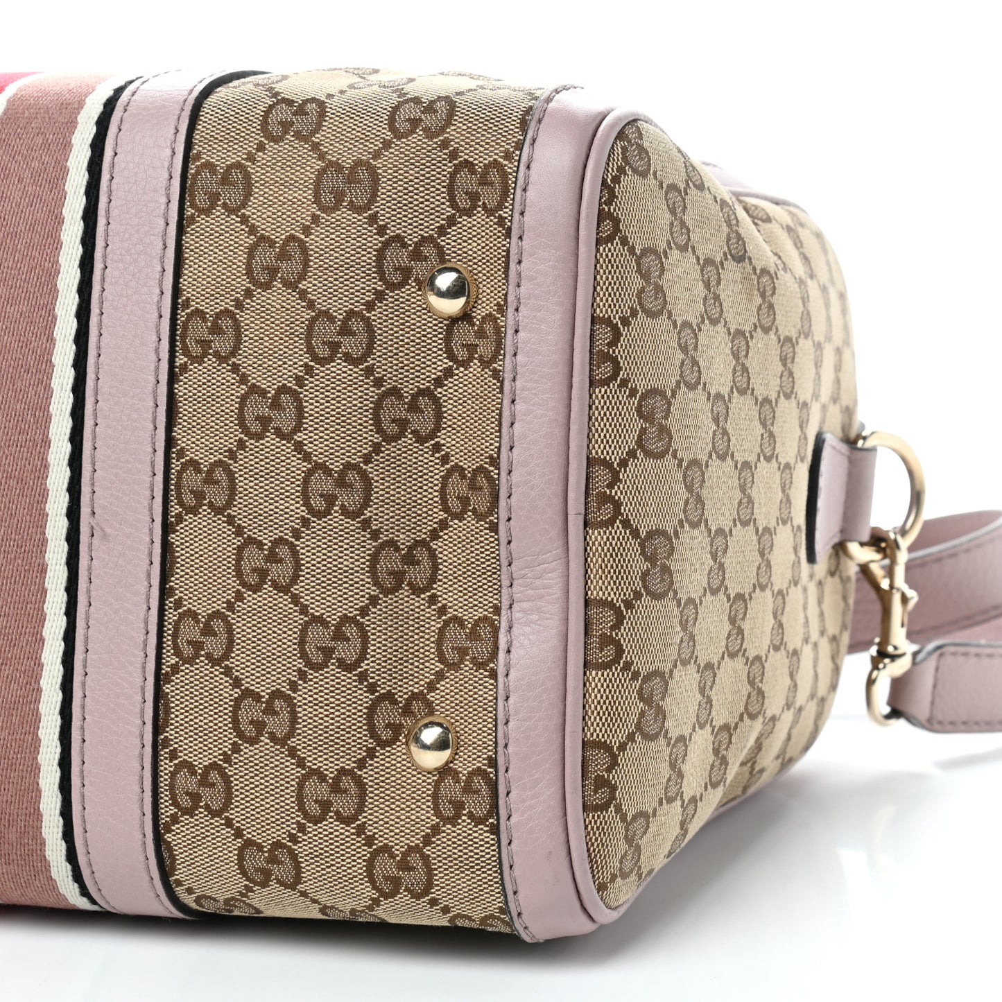 Monogram Selleria Calfskin Vintage Web Medium Boston New Sand Lilas