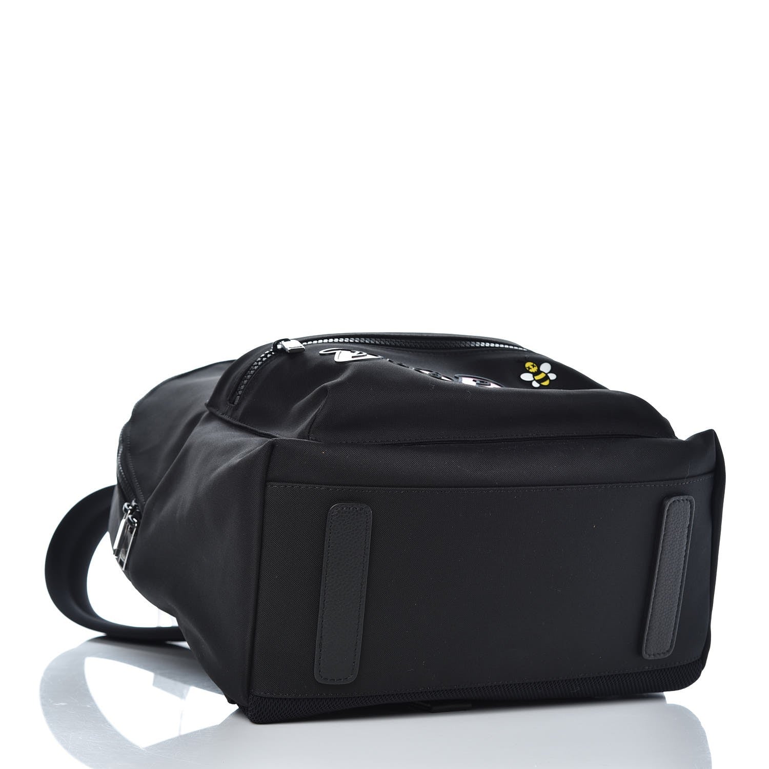 Christian Dior X KAWS Nylon Calfskin Logo Backpack Black 4 of 6