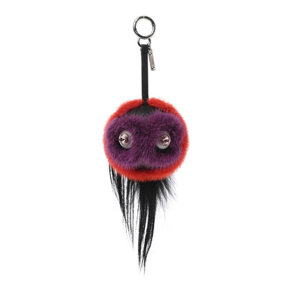 Fendi Mink Goat Fur QuTweet Funkyfur Bag Bug Charm Red 1 of 3