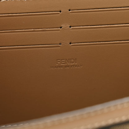 Fendi Recycled Fabric Jacquard Vitello King FF 1974 Baguette Soft Trunk Phone Pouch Tobacco Moro Sand 6 of 13