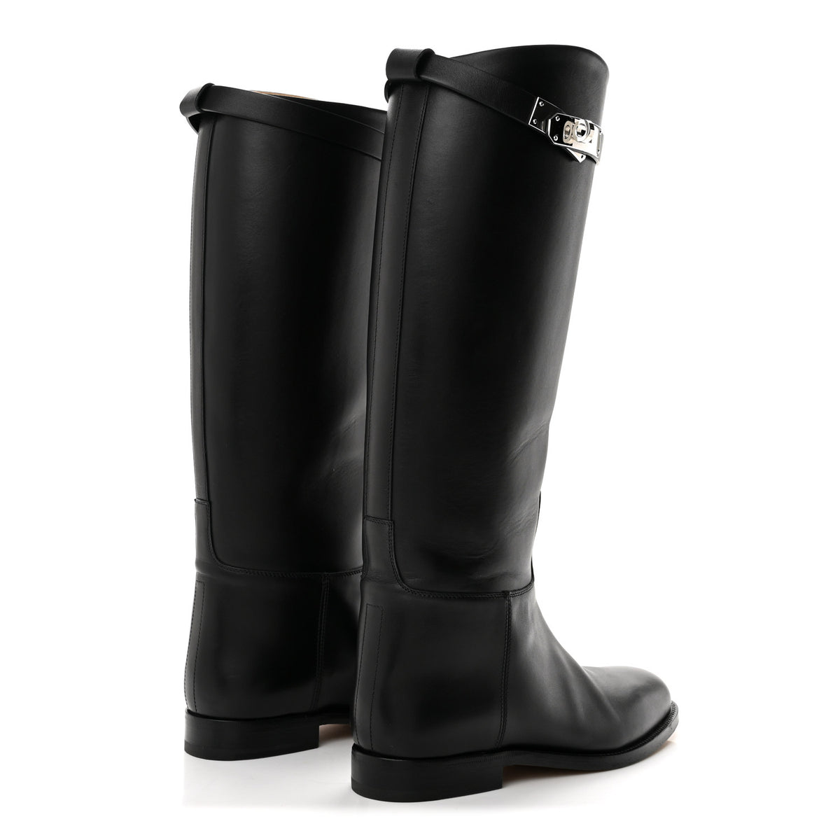 Hermes Box Kelly Jumping Boots 36 Black 4 of 11