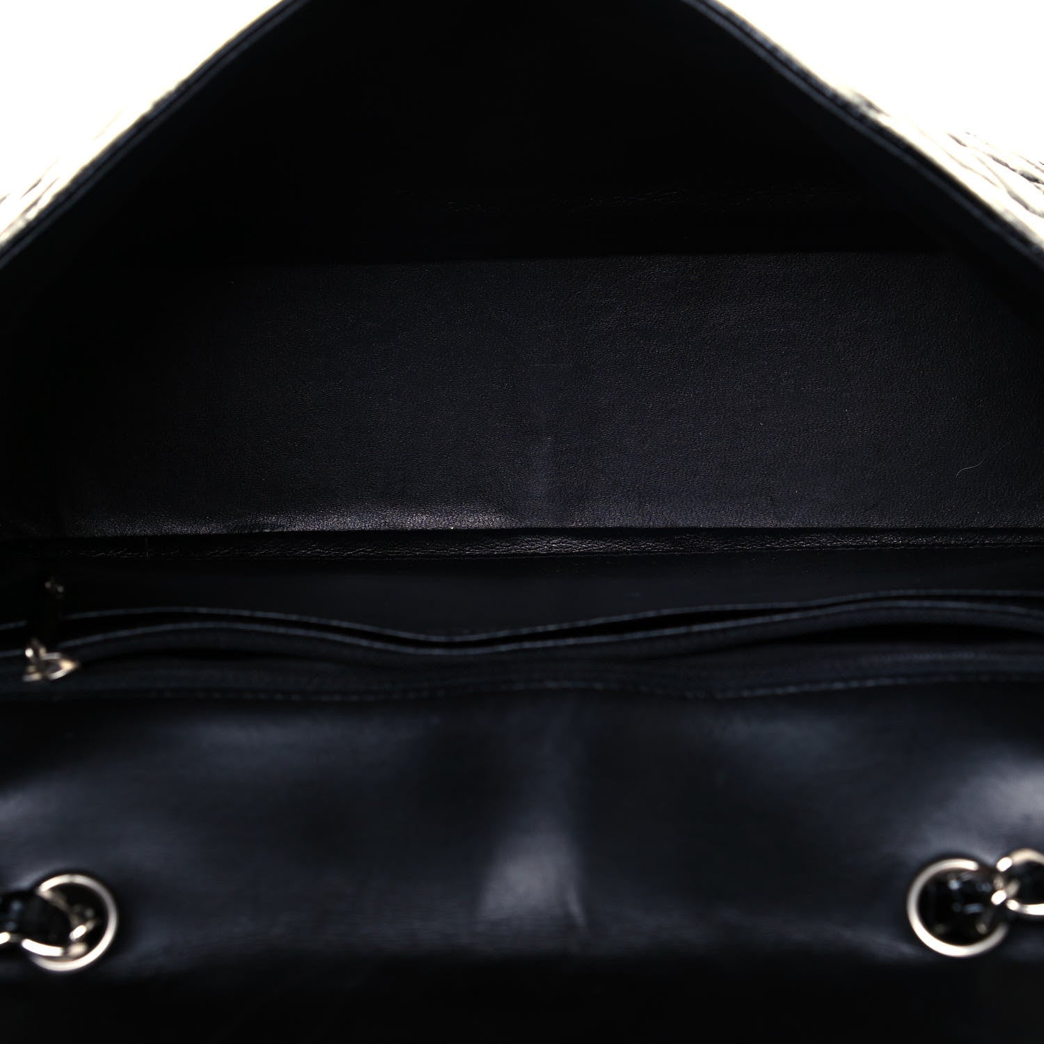 Chanel Distressed Patent Quilted Jumbo Single Flap Black 4 of 8