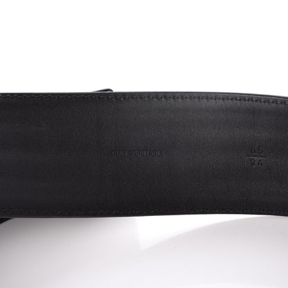 Chanel Calfskin Stitched CC Belt 85 34 Black 6 of 9