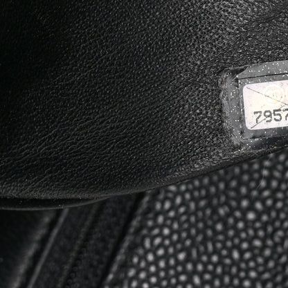 Chanel Caviar Quilted Jumbo Kelly Flap Black 7 of 10