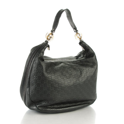 Gucci Guccissima Large GG Twins Hobo Black 3 of 9