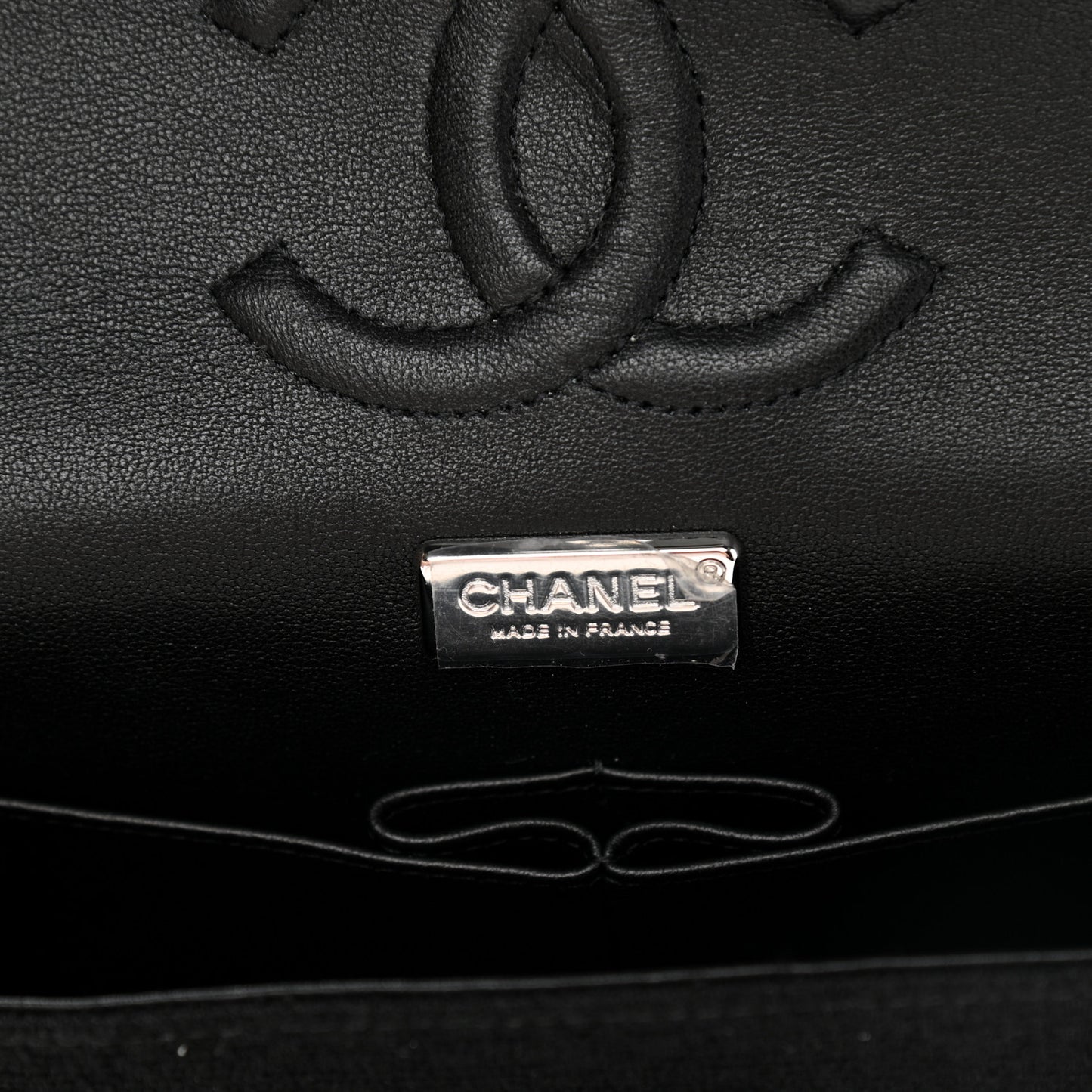 Crystal Tweed CC Medium Double Flap Black