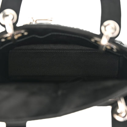 Christian Dior CHRISTIAN DIOR Satin Crystal Cannage Mini Lady Dior Black 5 of 9