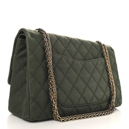 Chanel Canvas Quilted 2.55 Reissue 227 Flap Green 2 of 14