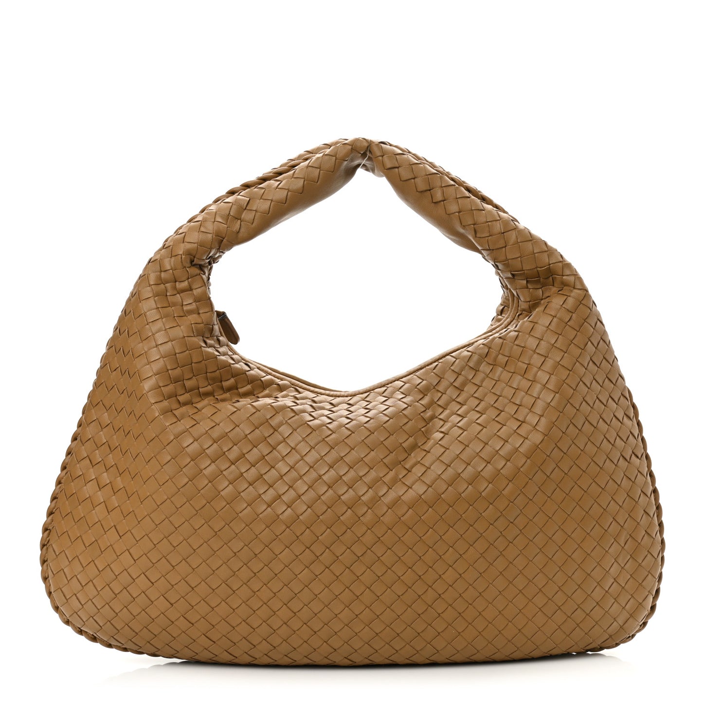 Nappa Intrecciato Large Veneta Hobo Camel