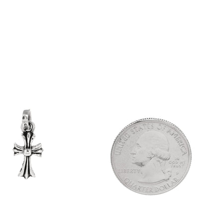 Chrome Hearts Sterling Silver Diamond Baby Fat Cross Pave Pendant 2 of 4