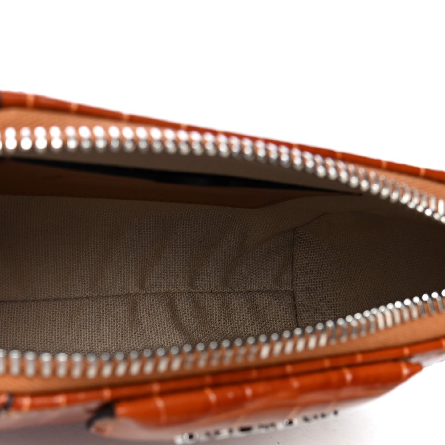 Calfskin Crocodile Embossed Nano Antigona Tan