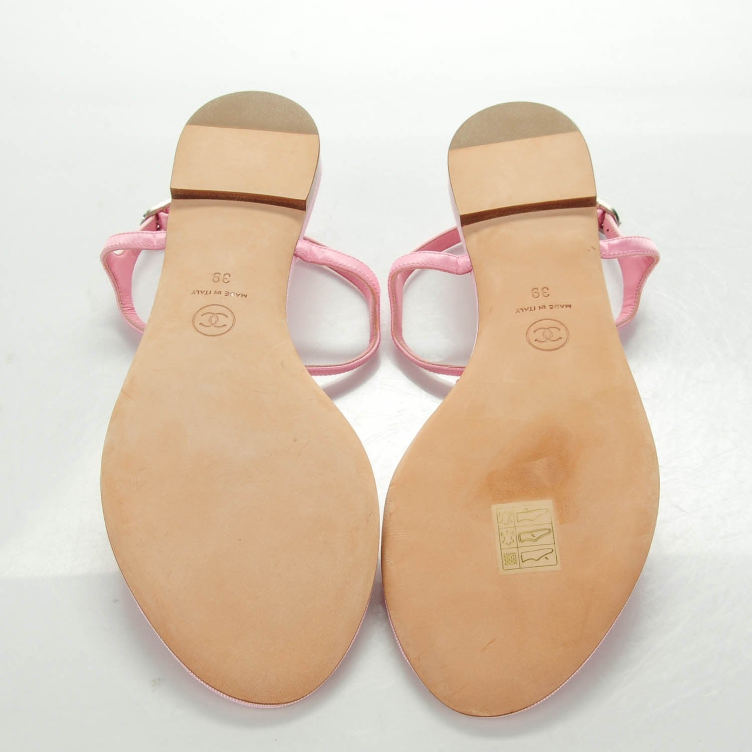 Chanel Satin Bow Thong Sandals 39 Rose 3 of 6