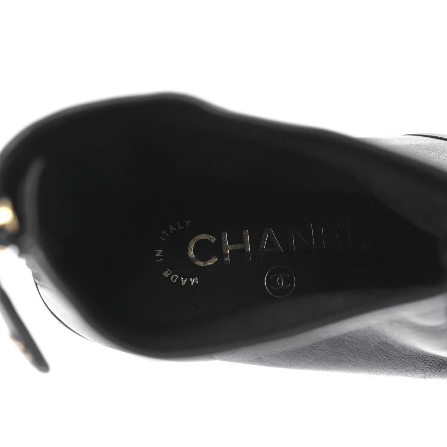 Chanel Lambskin Logo Ankle Boots 36.5 Black 7 of 8
