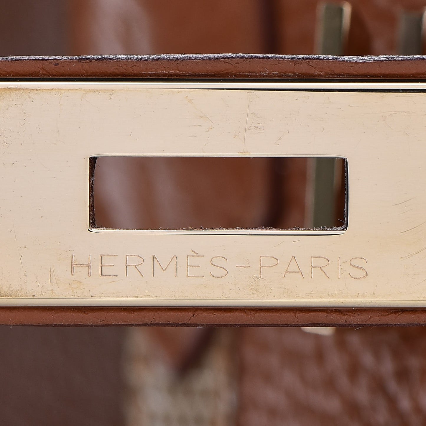 Taurillon Clemence Lizard Club Birkin 30 Gold Marron D'Inde