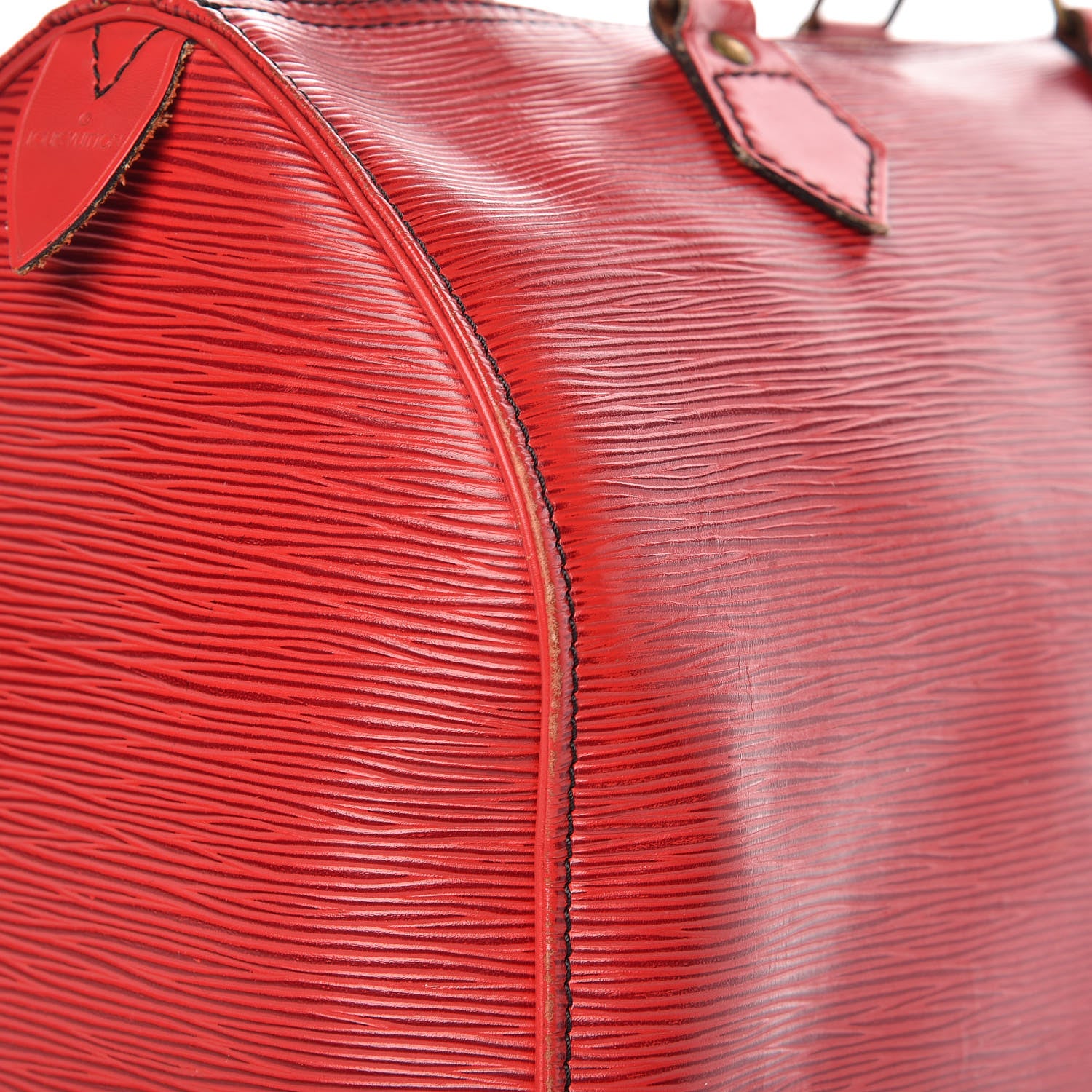 Louis Vuitton Epi Speedy 30 Castillan Red 29 of 39