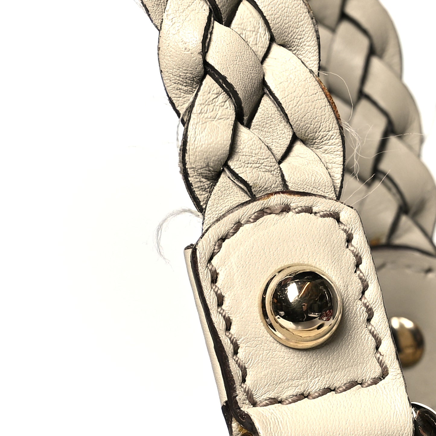 Monogram Peggy Braided Tote Off White