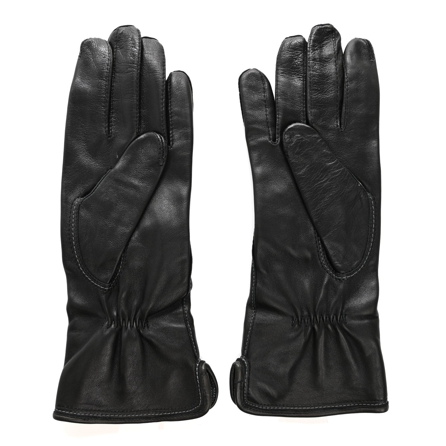 Louis Vuitton Lambskin Damier Graphite Mens Gloves 2 of 3